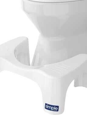 Squatty Potty Simple Curve Bathroom Toilet Stool 7" White